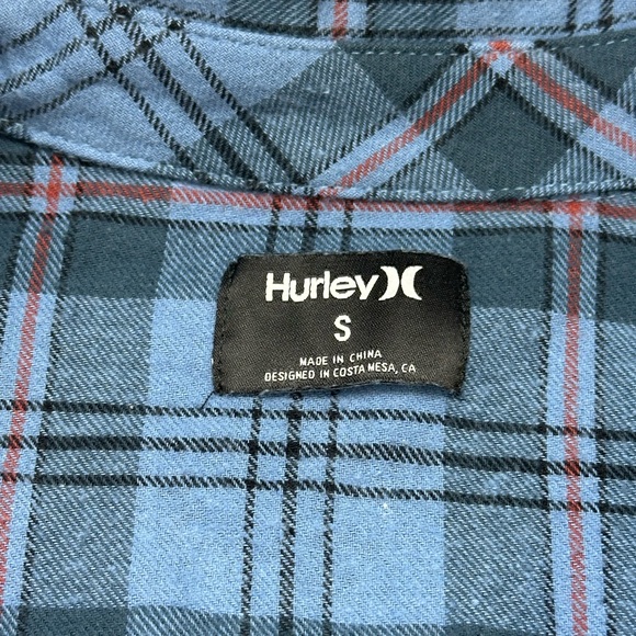 Hurley Men’s Thunderberry Portland Button Down Long Sleeves Shirt Plaid NWT - Picture 8 of 13